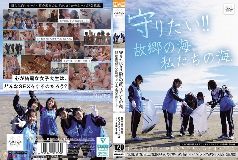 秋田女大生寒假合宿：守护海边的激情狂欢！义工社团多人性爱派对 NSODN-001 素人女优无码中出